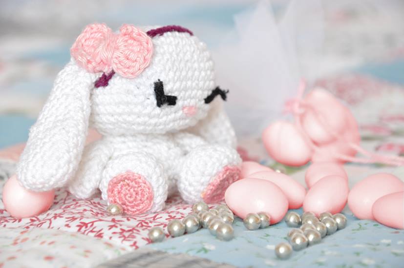 Bomboniera Amigurumi Coniglietto Rosa Alluncinetto It