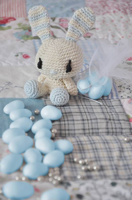 Coniglietto Azzurro Portaconfetti Amigurumi Alluncinetto It