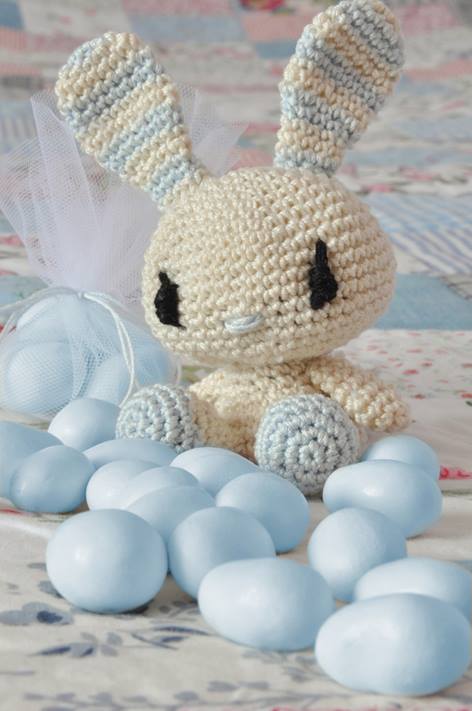 Coniglietto Azzurro Portaconfetti Amigurumi Alluncinetto It